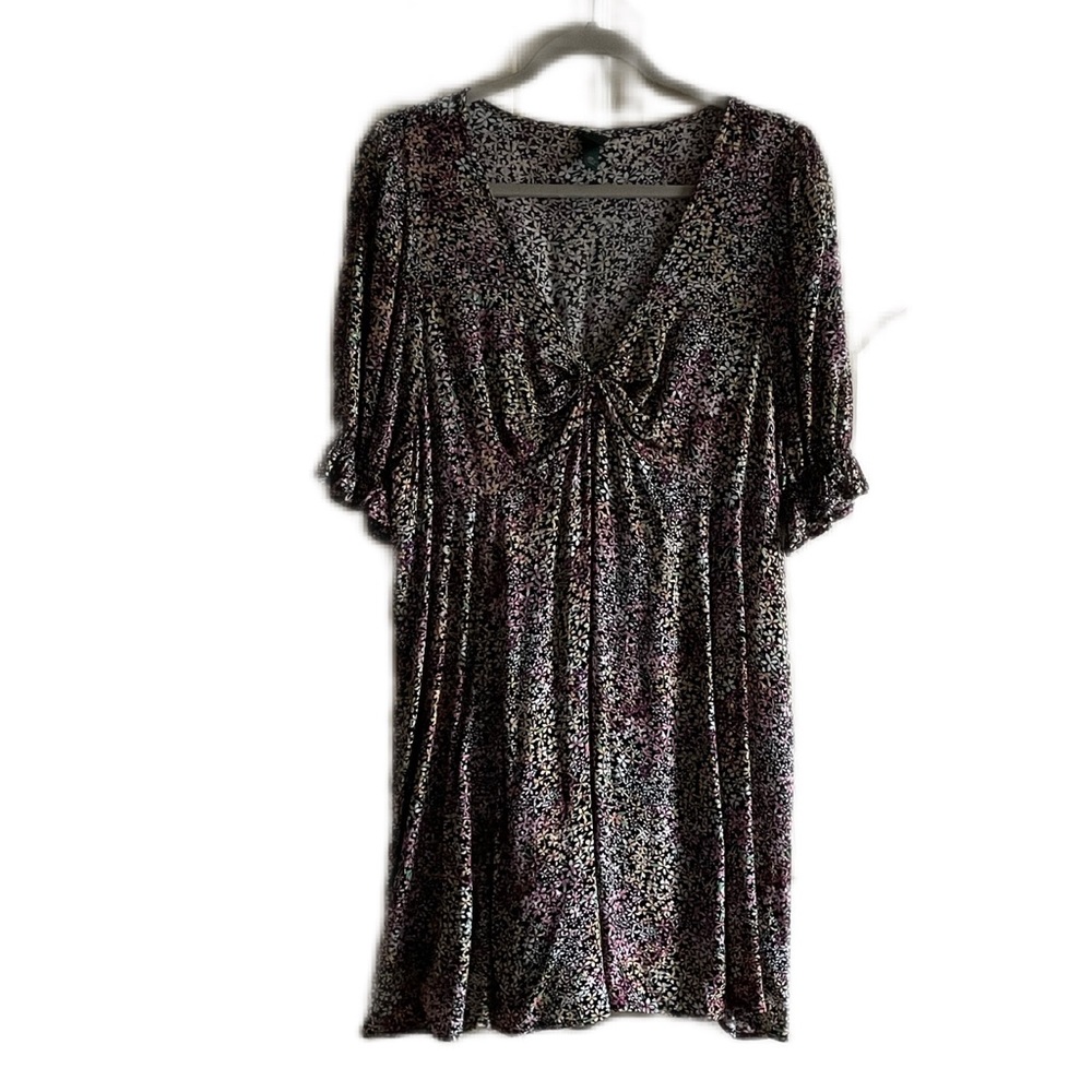 Wild Fable Women's Puff Short Sleeve Floral Mini Dress